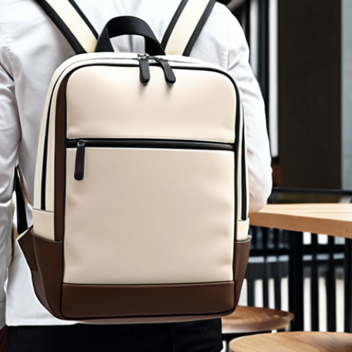 Home 11 **
A stylish and minimalistic backpack ("Dieter Minimal Backpack") in a neutral color, being used in a modern, professional setting (e.g., a business trip, a coffee shop meeting). Focus on the sleek design and clean lines. The scene should convey a sense of sophistication and efficiency.
**